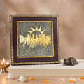 7 Horses on Raw Pyrite Frame Wealth Combo