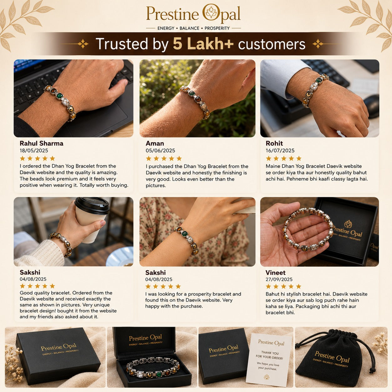 Dhan Yog 5-Stone Bracelet