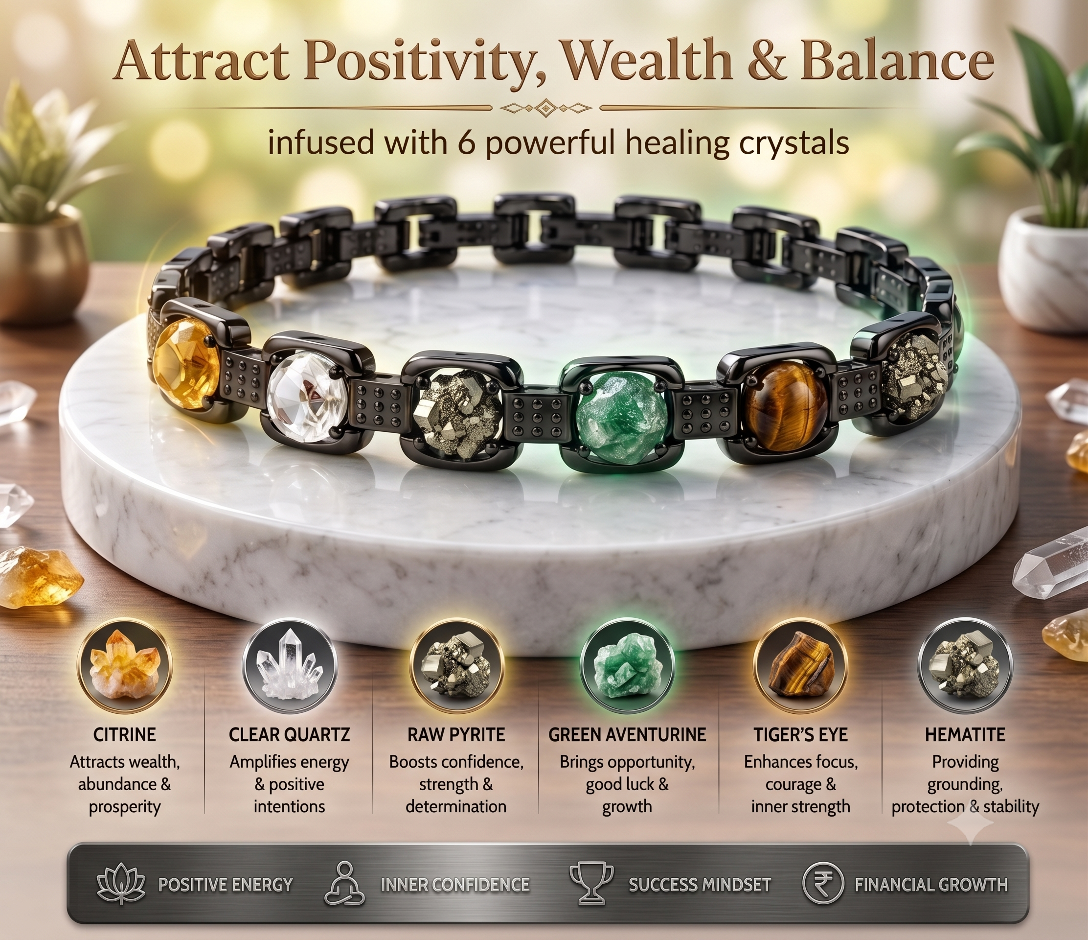Dhan Yog 5-Stone Wealth & Growth Bracelet